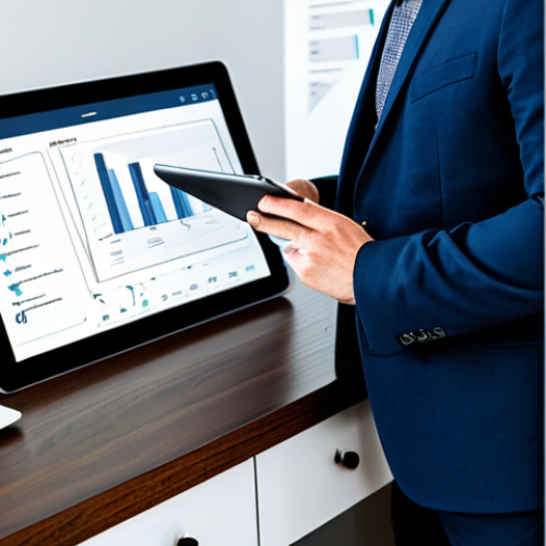 A professional in modest business casual attire, fully clothed, diligently studying in a bright, modern home office. They are focused on a tablet screen displaying a sophisticated construction safety simulation or a risk prediction dashboard. Neatly organized safety manuals and blueprints are on the desk. This image conveys a sense of diligent preparation and technological integration. Safe for work, appropriate content, perfect anatomy, correct proportions, natural pose, well-formed hands, proper finger count, natural body proportions, professional photography, high quality.